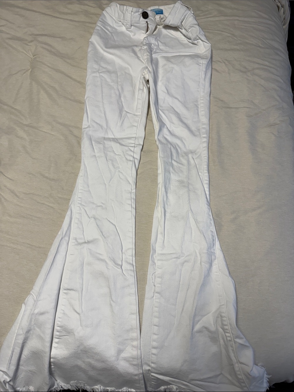 Show me your mumu white flare jeans
